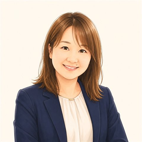 代表・日山萌絵の似顔絵